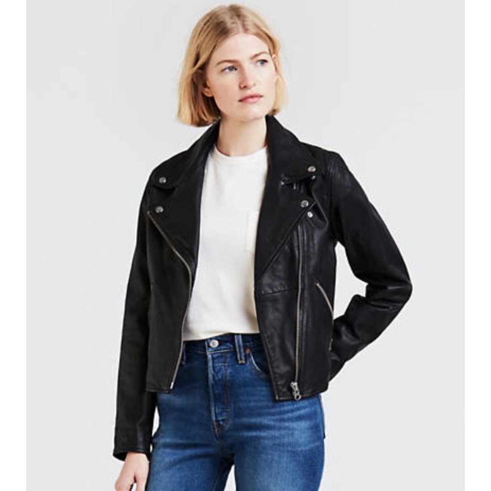 Levi’s Leather Moto Jacket - Size M